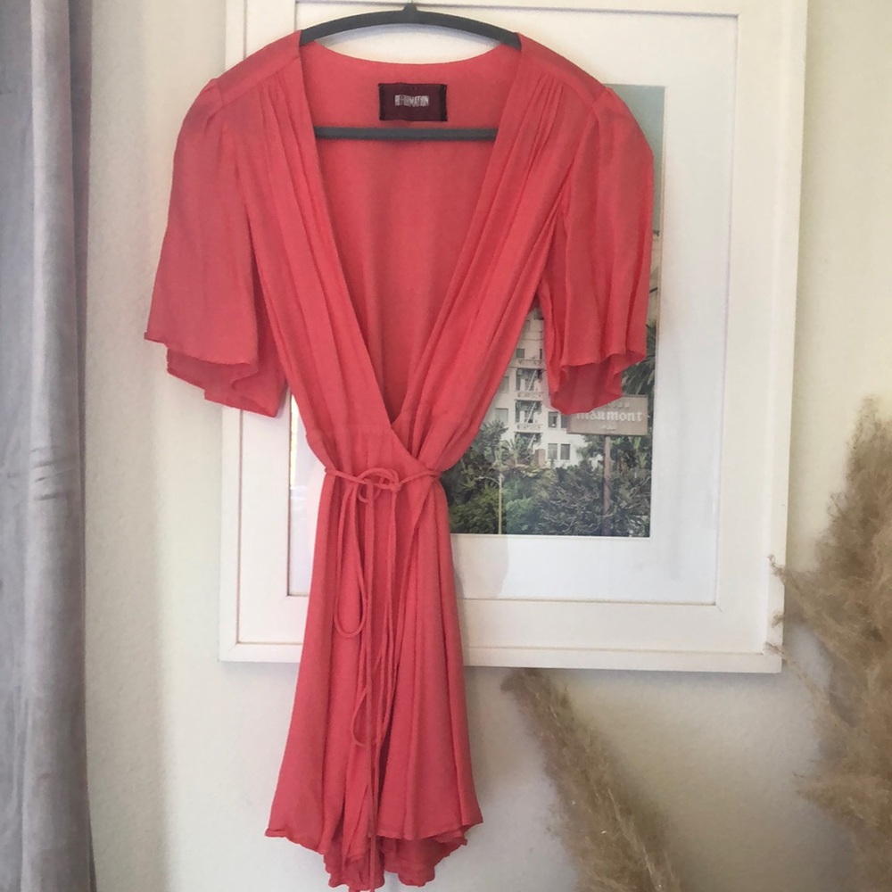 SALE✅ Reformation Deep V Crepe Dress